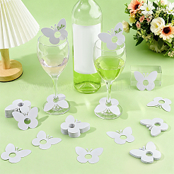 150 Stück Schmetterlings-Weinglasanhänger aus Papier&nbsp;DIY-FG0010-06B