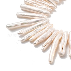 Fili di perle di perline keshi barocche naturali&nbsp;PEAR-P064-02D-04B