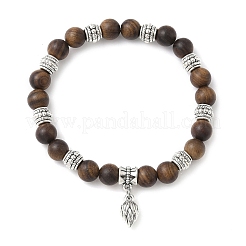 Braccialetti con ciondoli in lega a forma di fiore&nbsp;BJEW-JB12354-02