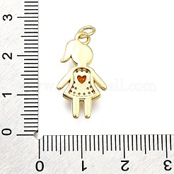Pendentifs avec zircon cubiques à micro-pavés en laiton&nbsp;KK-Z100-19G-02