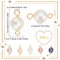 30 breloque connecteur en forme de pomme de terre en perles d'eau douce naturelles de culture&nbsp;FIND-SC0005-37