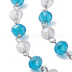 Glas-Rondellperlenketten für die Herstellung von Armbändern&nbsp;AJEW-OC0001-73