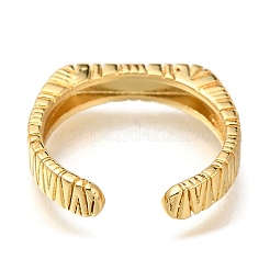 Offene Manschettenringe aus Messing mit Rack-Beschichtung für Damen&nbsp;RJEW-M022-05G