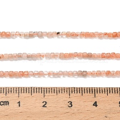 Natürliche sunstone Perlen Stränge&nbsp;G-L634-D06-2.5x2.5mm