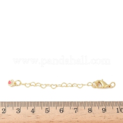 Kettenverlängerung aus Messing mit Emaille und Pfotenabdruck&nbsp;KK-B148-05G-02