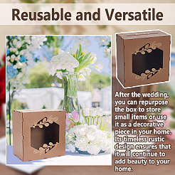 Aufbewahrungsboxen für Hochzeitskarten aus Holz mit sichtbarem Acrylfenster&nbsp;CON-WH0107-67