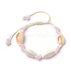 Verstellbare geflochtene Perlenarmbänder&nbsp;BJEW-JB05309-M