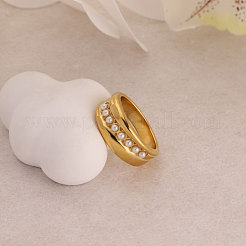 Fingerringe aus 304 Edelstahl und Kunstperlen&nbsp;FS-WGF26B8-03
