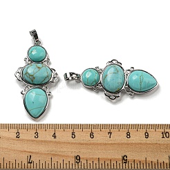 Pendentifs turquoise vert synthétique&nbsp;G-Q158-04M