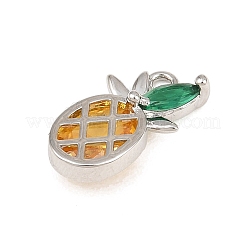 Pendentifs en zircone cubique colorée pavée de laiton&nbsp;CU-CBAFB7D-03B-P