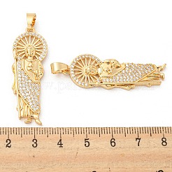 Pendentifs avec zircon cubiques à micro-pavés en laiton&nbsp;KK-P250-26G