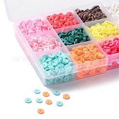 150g 15 Farben handgemachte Polymertonperlen&nbsp;CLAY-JP0001-12-6mm