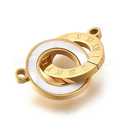 Charms aus ineinandergreifenden Ringen mit römischen Ziffern aus Edelstahl 304&nbsp;STAS-Q348-31G