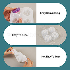 3 Stück DIY-Silikonformen in 3 Stilen mit Pfotenabdruck-Form&nbsp;DIY-TA0005-22