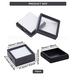 Scatola organizer per gioielli in plastica&nbsp;CON-WH0087-77B