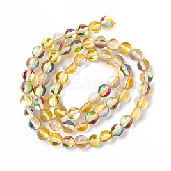 Chapelets de perles en pierre de lune synthétique&nbsp;G-E573-02A-19