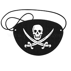 Halloween-Thema fühlte Piratenschädel-Augenklappe&nbsp;SKUL-PW0001-090