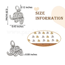 20 breloques en laiton micro pavé de zircone cubique&nbsp;KK-SZ0004-77