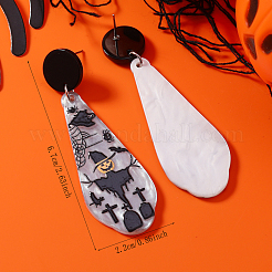 Süße Halloween-Träne mit Cartoon-Kürbisgeist-Ohrstecker&nbsp;EA7771-2