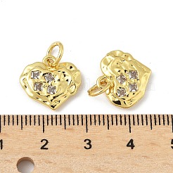 Latón micro pavimenta claro cubic zirconia encantos&nbsp;KK-V015-18G