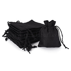 20 Stück rechteckige Beutel aus Polyester-Imitat-Sackleinen mit Kordelzug&nbsp;ABAG-TA0001-95D
