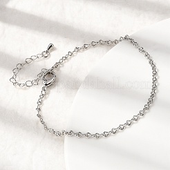 Pulseras de cadena de eslabones infinitos de latón para mujer&nbsp;BJEW-F531-01P