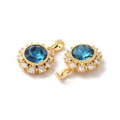 Pendentifs avec zircon cubiques à micro-pavés en laiton&nbsp;X-KK-M243-03G