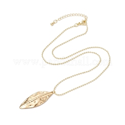 Colliers avec pendentif en forme de feuille en acier inoxydable 304&nbsp;NJEW-JN05153