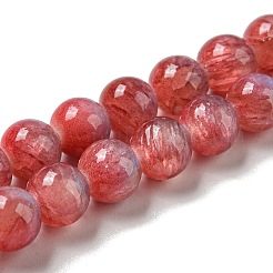 Gefärbt natürlichen weißen Jade Perlen Stränge&nbsp;G-F764-01D