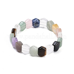Braccialetti elastici con perline di pietre preziose miste naturali per donne e uomini&nbsp;BJEW-M049-17