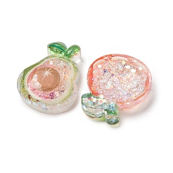 Glitzernde transparente Harz-Cabochons&nbsp;RE-CBAE980-05