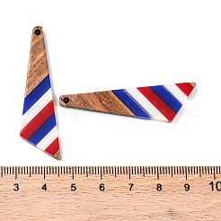 Colgantes de madera de nogal y resina a rayas opacas del día de la independencia&nbsp;RESI-U010-02F