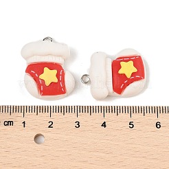 Pendentifs en résine opaque sur le thème de noël&nbsp;RESI-S08-05F