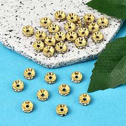 Messing Strass Zwischen perlen&nbsp;RB-A014-Z8mm-01C