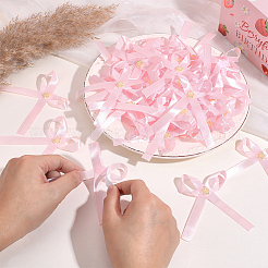 50 stücke krone mit bowknot legierung polyester single face satin band bekleidungs zubehör&nbsp;JEWB-PH01300