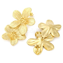 Boucles d'oreilles à tige en acier inoxydable 304 en forme de fleur pour femme&nbsp;EJEW-U023-09G