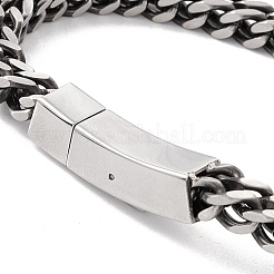Bracciale con catene in corda in acciaio inossidabile 304 per uomo e donna&nbsp;STAS-E001-01AS