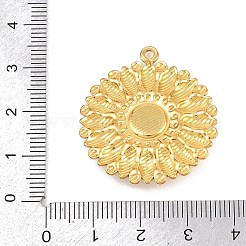 Anhänger aus Edelstahl 304 im Bohème-Stil mit synthetischen Türkis-Elementen&nbsp;STAS-G381-02G-05