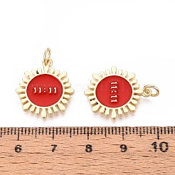 Pendentifs d'émail en laiton &nbsp;KK-N277-07B-G