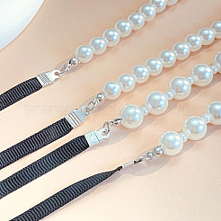 Halsketten aus runden Perlen aus 8 mm großen Kunststoffperlen für Damen&nbsp;WH-WG536FD-01