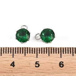 Ciondoli in acciaio inossidabile 304 con micro pavé di zirconi cubici&nbsp;STAS-H240-57P-05