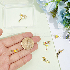 9 pendentif en laiton émaillé de 3 styles&nbsp;KK-BBC0025-16