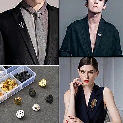 56 Stück Anstecknadel-Rückseiten-Sets aus Messing&nbsp;DIY-YW0008-35