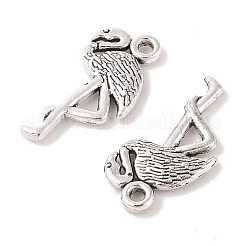 Pendenti in forma di fenicottero in lega di stile tibetano&nbsp;TIBEP-Q043-293-RS