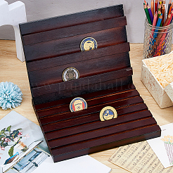 Expositor de madera para monedas conmemorativas.&nbsp;ODIS-WH0001-78