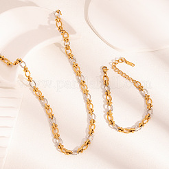 Halsketten- und Armbandset aus 304er Edelstahl für Damen&nbsp;IX7784-1