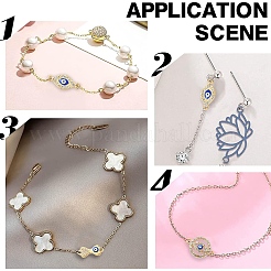 20 Stück 20 Stile Böser Blick Legierung Emaille & Strass Anhänger und Stecker Charms Zubehörse Kits&nbsp;ENAM-YW0005-60