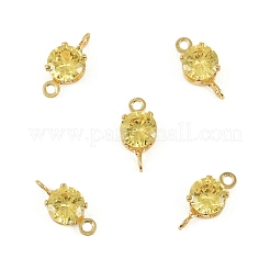 Messing-Pavé-Anhänger mit Zirkonia-Fassung&nbsp;KK-P347-01G