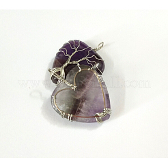 Pendentifs en améthyste naturelle&nbsp;G-G713-F08