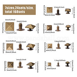 168 ensemble de 7 styles de rivets et clous en alliage&nbsp;FIND-CA0010-77AB